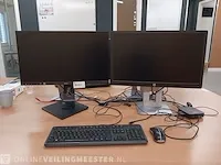 Monitor hp en iiyama, met dockingstation i-tec