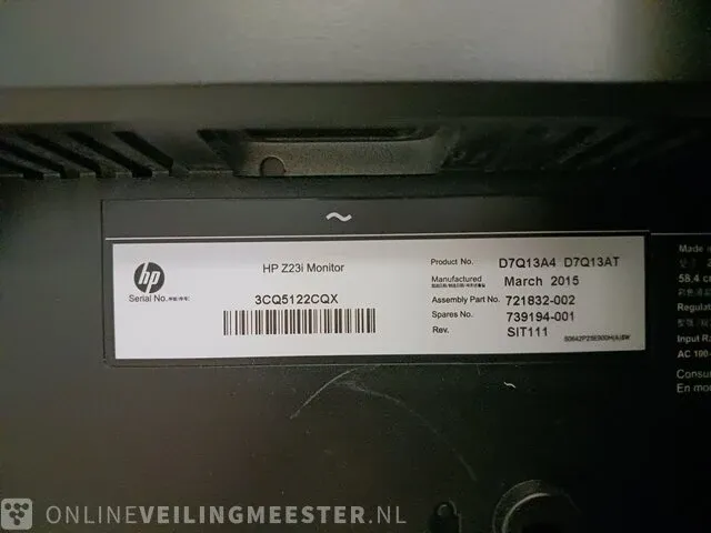 Monitor hp, z23i, bouwjaar 2015 - afbeelding 4 van  5