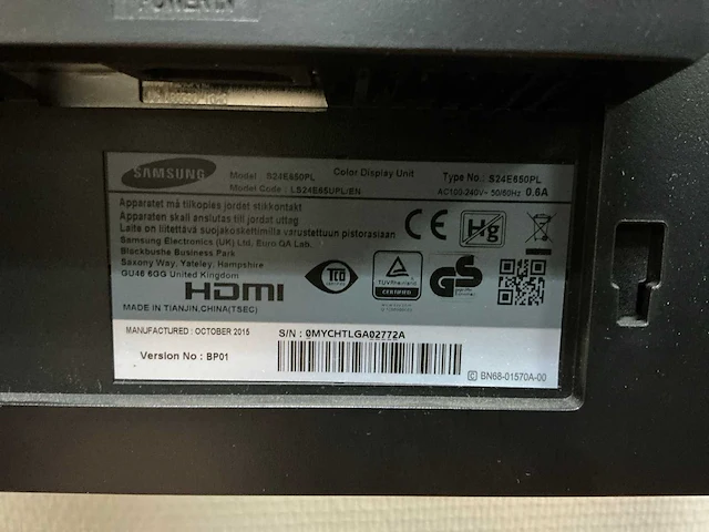 Monitoren - samsung - s24e650pl (8x) - afbeelding 4 van  5