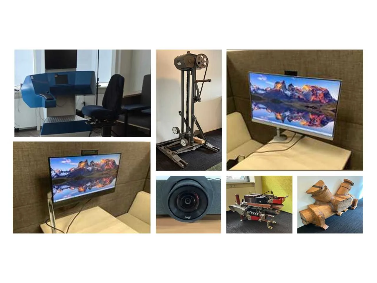 Monitors, kantoormeubilair en spelcomputers