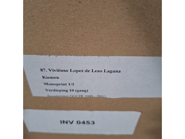 Monoprint, viviënne lopez de leao laguna, kiemen, 1999 - afbeelding 8 van  8