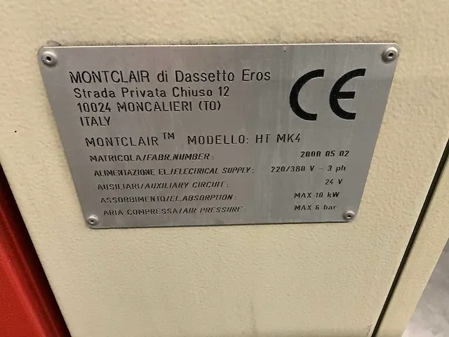 Montclair - ht mk4 - cilinderkop afpers testmachine - 2000 - afbeelding 16 van  17