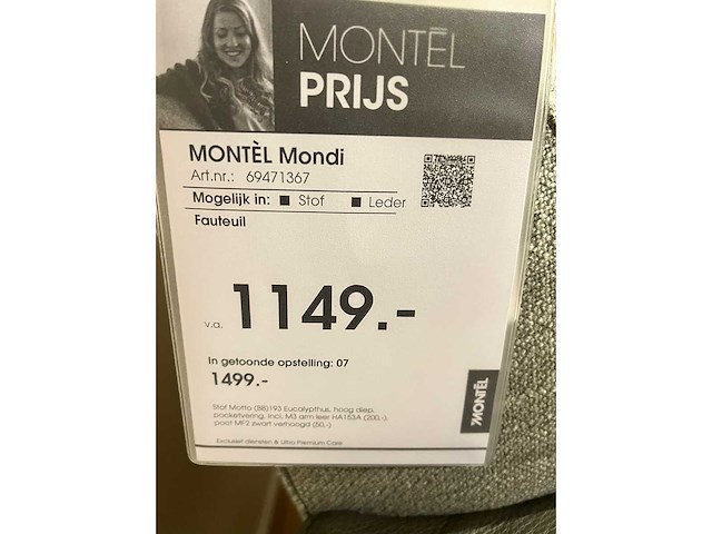Montel - mondi - showroommodel - fauteuil - afbeelding 11 van  12