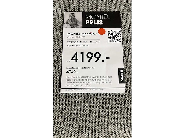 Montel - montelex showroommodel - cortina - hoekbank - afbeelding 4 van  12