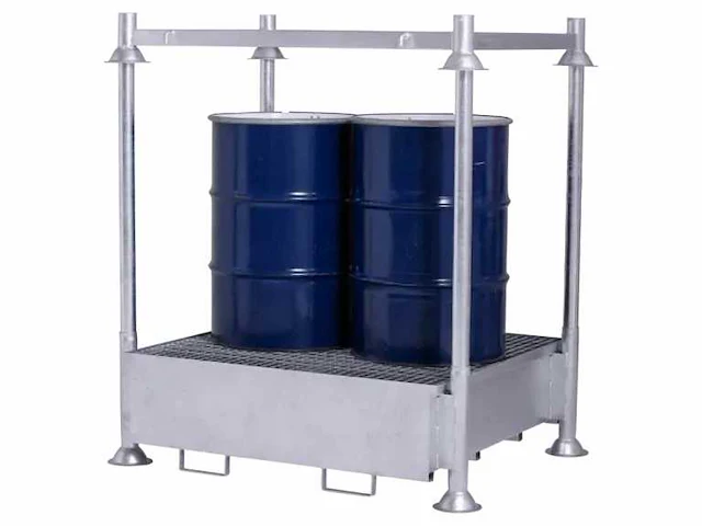 Mop-109 + mop-111 gegalvaniseerde lekbak 440l stapelbaar met topframe - afbeelding 1 van  3