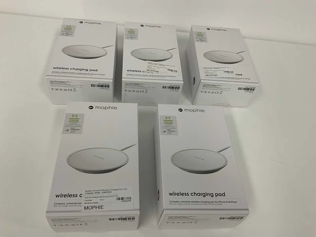 Mophie wireless charging pad fast charge (white) (5x) - afbeelding 1 van  2
