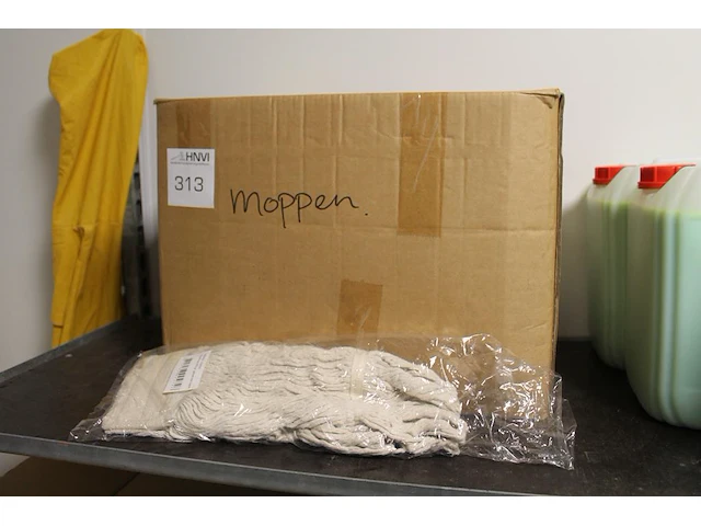 Moppen in doos. - afbeelding 1 van  2