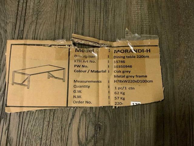 Morandhi h eetkamertafel 220 cm - afbeelding 5 van  5