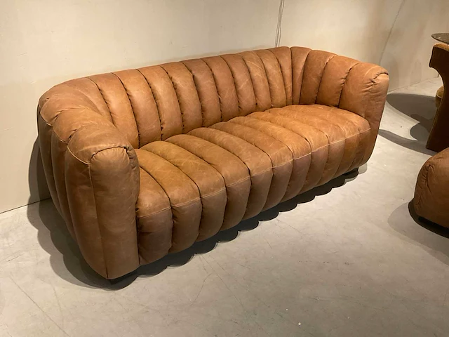 Morose leren sofa met fauteuil - afbeelding 8 van  13