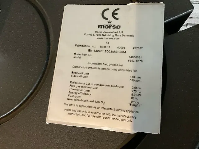 Morso 6670 houtkachel - afbeelding 7 van  7