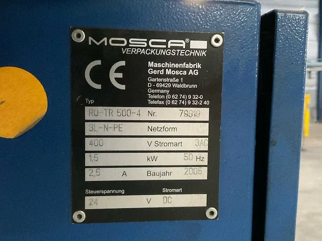 Mosca rp-tr 500-4 omsnoeringslijn - afbeelding 10 van  20