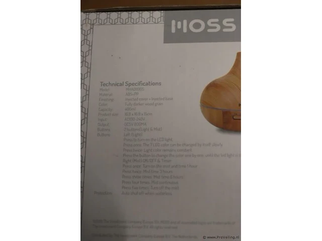 Moss aroma difuser - bamboo cone - 2 stuks - afbeelding 3 van  4