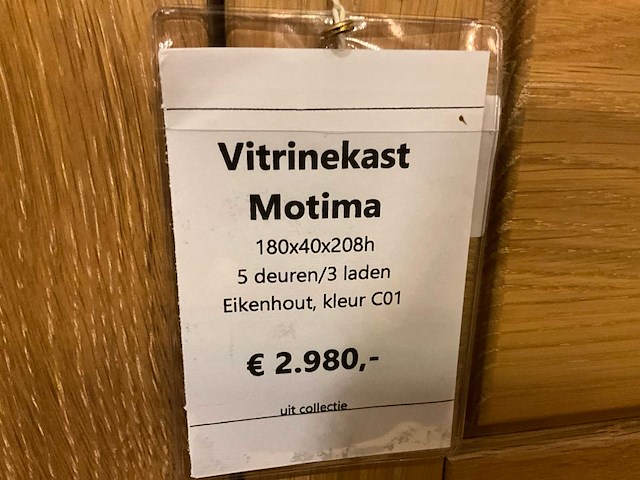 Motimar eiken vitrinekast - afbeelding 2 van  10