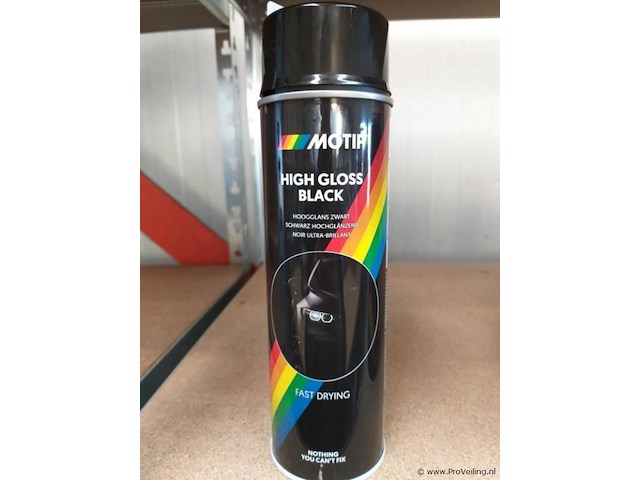 Motip - hoogglans zwart - 500 ml - 24 x - afbeelding 1 van  3