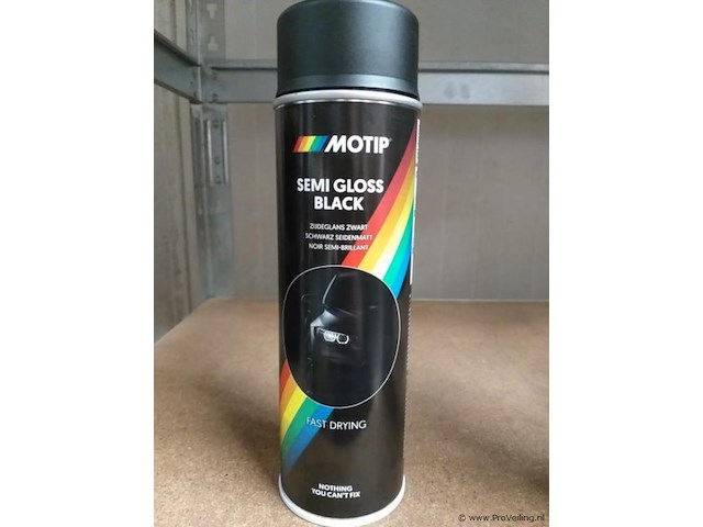 Motip - zijdeglans zwart - 500 ml - 24 x - afbeelding 1 van  3