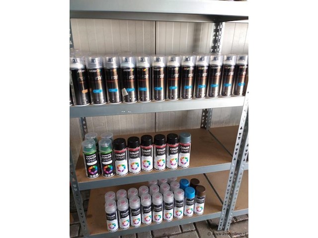Motip/ colorspray spuitbussen - 400 ml - diverse kleuren - ca. 70 x - afbeelding 1 van  5