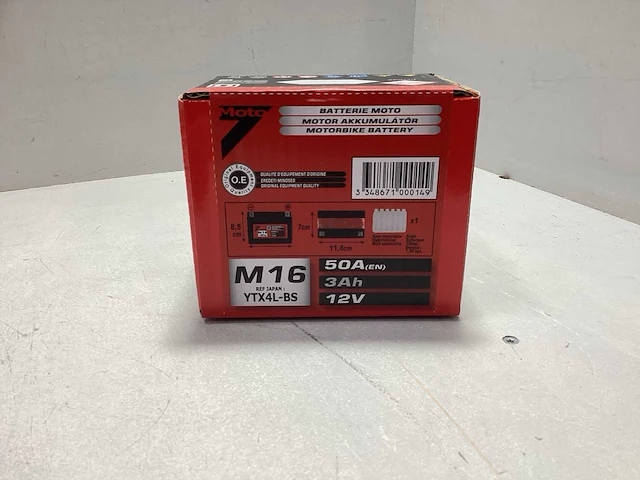 Moto7 m16 - motoraccu 3ah 12v - afbeelding 3 van  4