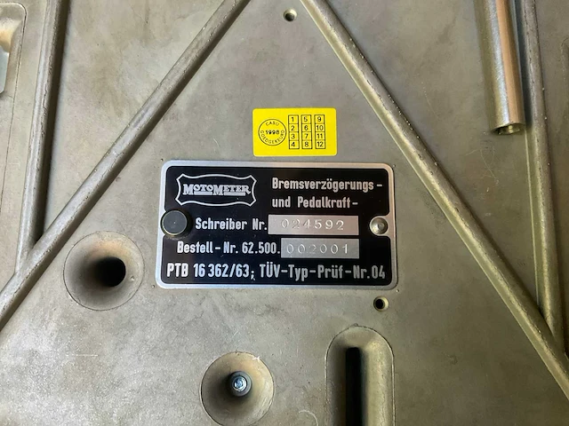 Motometer remvertragings- en pedaalkrachtschrijver - afbeelding 6 van  10