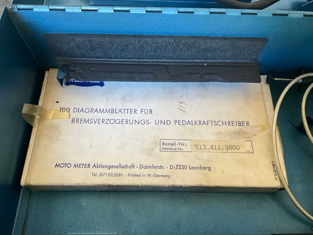 Motometer remvertragings- en pedaalkrachtschrijver - afbeelding 8 van  10