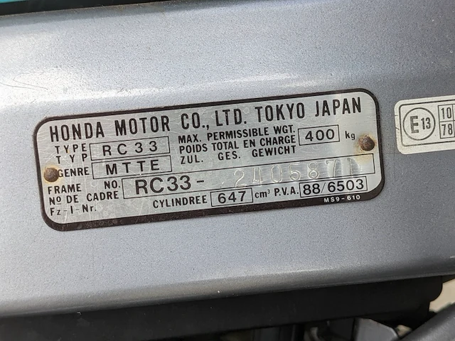Motor, honda, ntv 650, 1996 - afbeelding 24 van  50