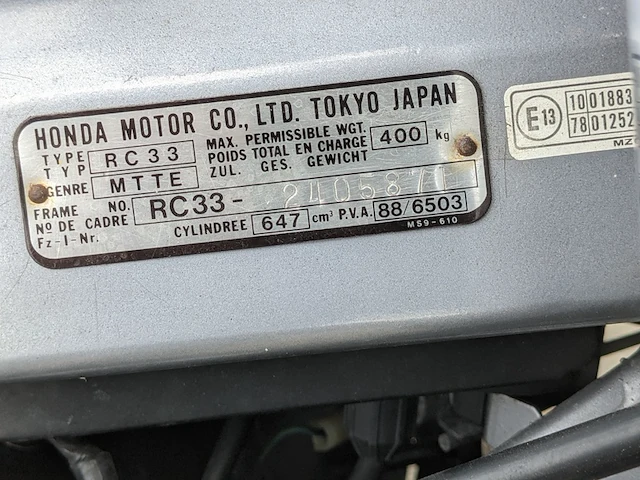 Motor, honda, ntv 650, 1996 - afbeelding 25 van  50