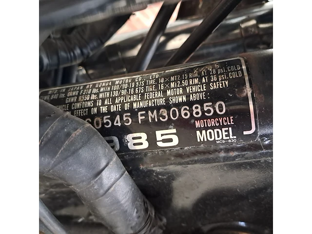 Motor, honda, tour cb450 s, 1985 - afbeelding 80 van  90