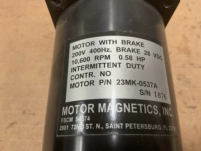 Motor magnetics inc. motor with brake - afbeelding 5 van  5
