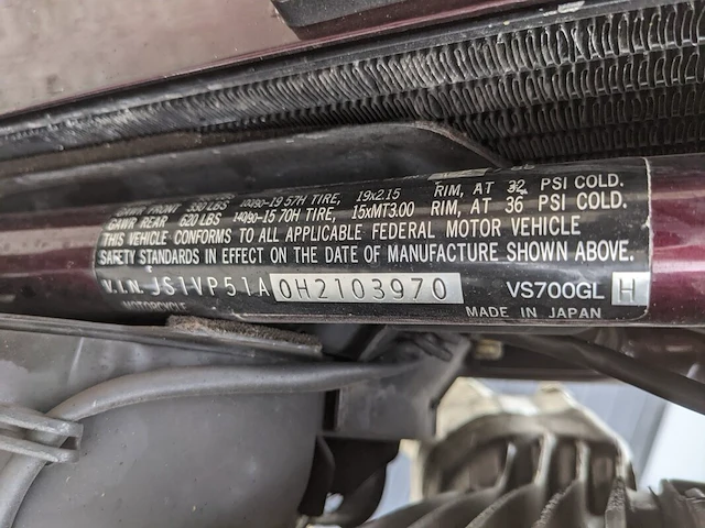 Motor, suzuki, vs 700 intruder, 1987 - afbeelding 50 van  70