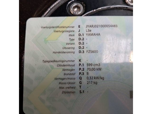 Motor, yamaha, fsz 600 , 2000 - afbeelding 44 van  56