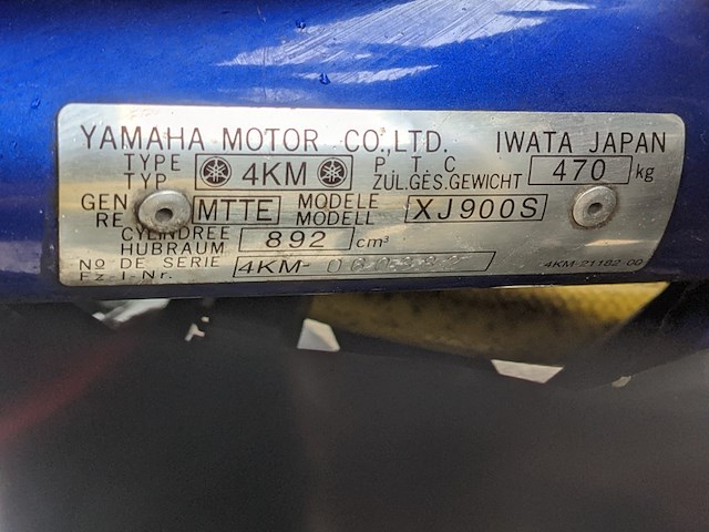 Motorfiets yamaha, xj 900 s diversion, blauw, 1997 - afbeelding 58 van  70