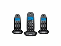 Motorola c1003lb+ dect telefoon trio set zwart - afbeelding 2 van  3