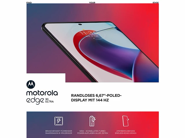 Motorola mobility moto edge30 ultra smartphone 67 inch fhd+ display interstellar zwart - afbeelding 2 van  6