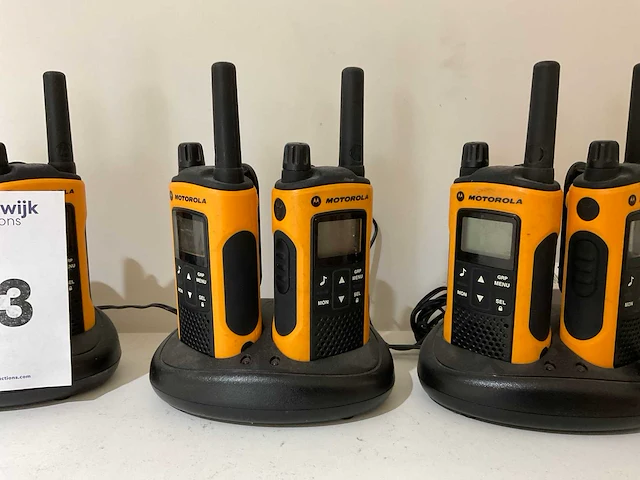 Motorola walkie talkie (3x) - afbeelding 3 van  5