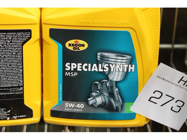 Motorolie kroon oil specialsynth 5w-40 6 flacons a 1l. excl. draadmand - afbeelding 2 van  2