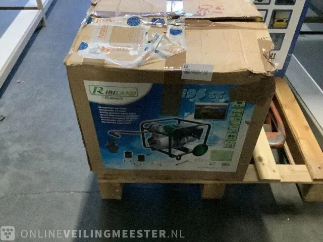 Motorpomp op wagen ribimex, prmpc208, zwart/groen - afbeelding 2 van  4