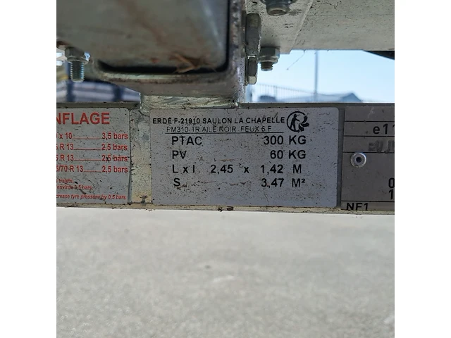 Motortrailer met oprijplaat erde, pm310-1r, bouwjaar 2018 - afbeelding 13 van  21