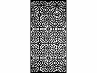 Moucharabiya terrascherm – zwart houtcomposiet – 180x90 cm (3x) - afbeelding 1 van  2