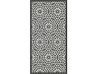 Moucharabiya terrascherm zwart houtcomposiet – 180x90 cm (3x) - afbeelding 1 van  2