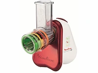 Moulinex fresh express + elektrische rasp & spiraalsnijder rood wit - afbeelding 1 van  5