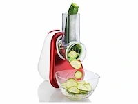 Moulinex fresh express + elektrische rasp & spiraalsnijder rood wit - afbeelding 2 van  5