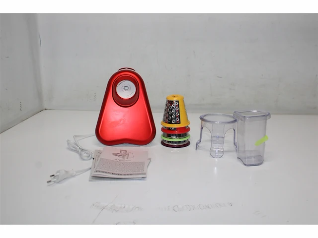 Moulinex fresh express + elektrische rasp & spiraalsnijder rood wit - afbeelding 4 van  5