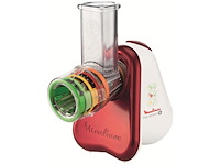 Moulinex fresh express + elektrische rasp & spiraalsnijder rood wit - afbeelding 2 van  6