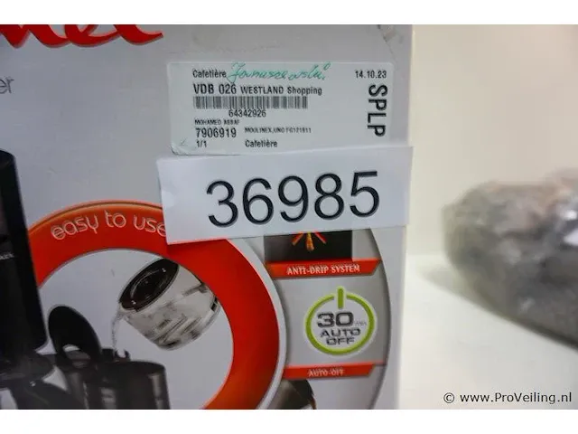 Moulinex uno fg121811 koffiezetter - afbeelding 2 van  2