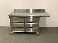 Movbiele rvs werktafel - afbeelding 1 van  8