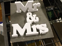 Mr en miss tekst bord los - afbeelding 1 van  5
