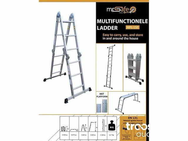 Mrsafe vouwladder - afbeelding 5 van  6