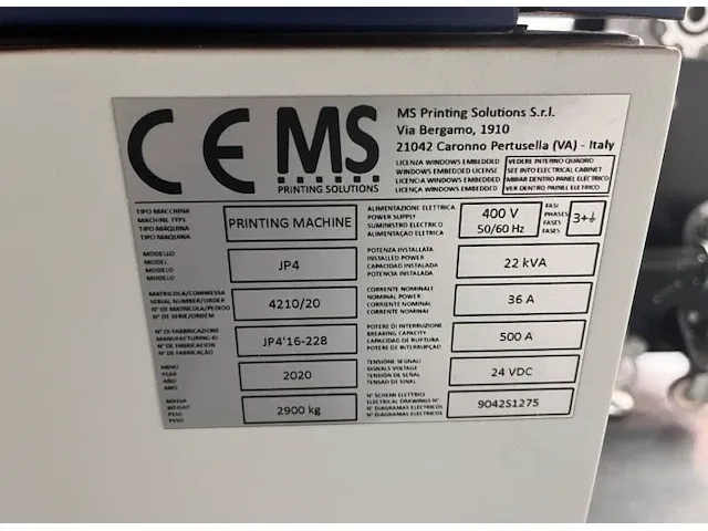 Ms printing solutions jp4 digitale textiel / papier printer - afbeelding 8 van  8