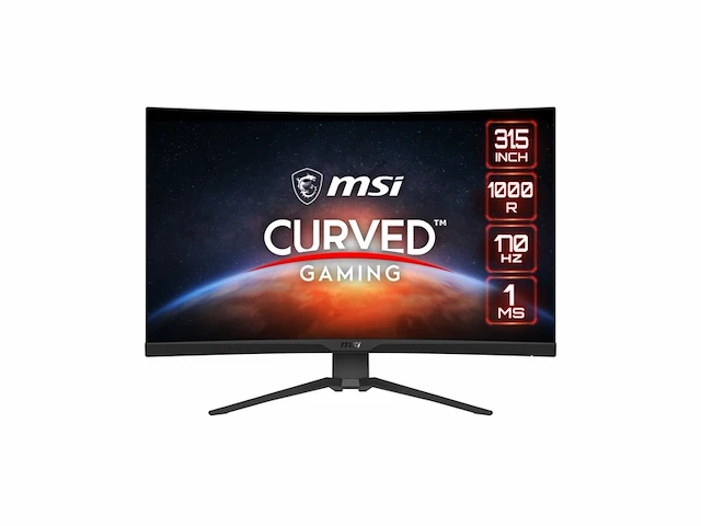 Msi g322cqp qhd va curved 170hz gaming monitor 32 inch zwart - afbeelding 1 van  4
