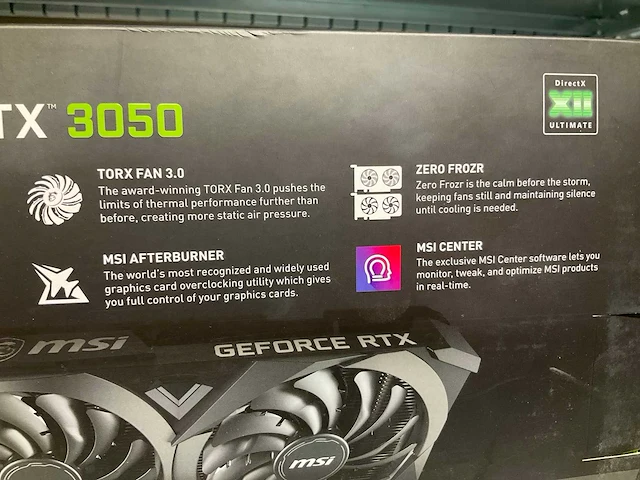 Msi geforce rtx 3050 videokaart - afbeelding 3 van  5