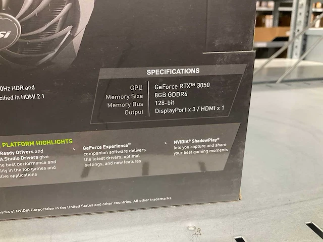 Msi geforce rtx 3050 videokaart - afbeelding 5 van  5